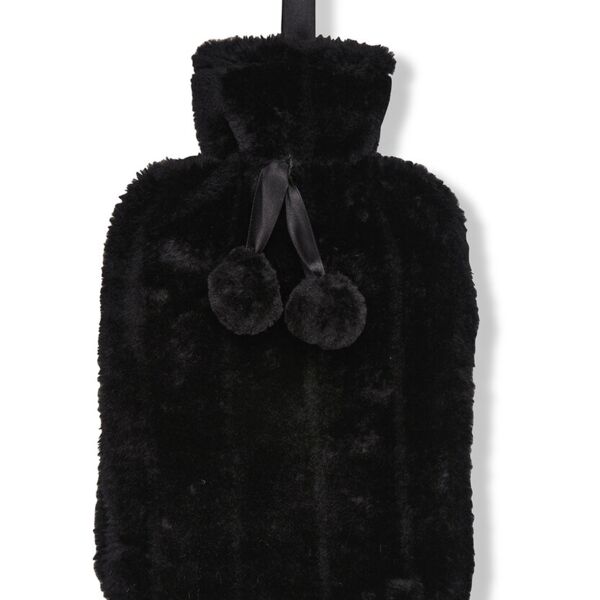 Luxury classic faux fur hot water bottle and cover Thumbnail