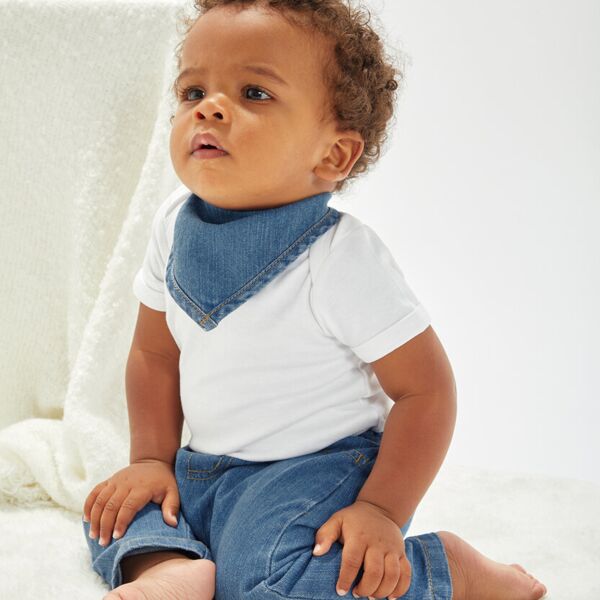 Baby Rocks denim bandana bib Thumbnail