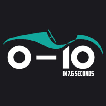 0 - 10 in 7.6 Seconds Adult T-Shirt Design