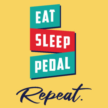 Eat Sleep Pedal Repeat Kids T-Shirt Design