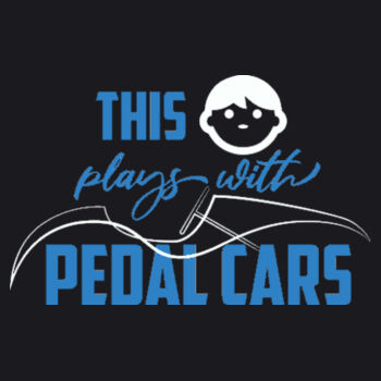 This Kid Plays With Pedal Cars - Kids T-Shirt Design