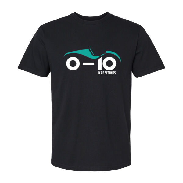 0 - 10 in 7.6 Seconds Adult T-Shirt Thumbnail