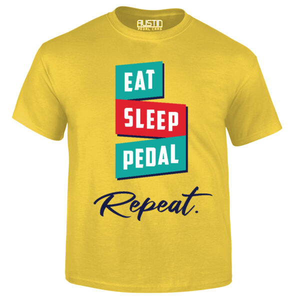 Eat Sleep Pedal Repeat Kids T-Shirt Thumbnail
